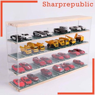 [Sharprepublic] เคสโชว์โมเดลรถยนต์ อะคริลิค กันฝุ่น 1:64 พร้อมไฟ 4 ชั้น