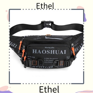 Ethel1 กระเป๋าคาดอก คาดเอว พิมพ์ลายตัวอักษร ลําลอง กลางแจ้ง Fanny Pack