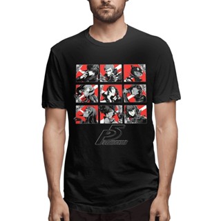 เสื้อเชิ้ต คอกลม ผ้าฝ้ายแท้ พิมพ์ลาย Persona 5 Phantom Thieves แฟชั่นสําหรับผู้ชาย และผู้ใหญ่