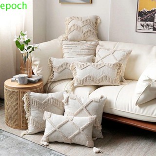 Epoch ปลอกหมอน ผ้าลินิน สีเบจ ขนาด 45x45 ซม. 30x50 ซม. สําหรับตกแต่งบ้าน ห้องนอน โซฟา