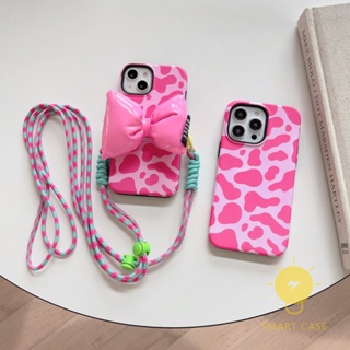 For เคสไอโฟน 14 Pro Max [Detachable Two-piece Matte Pink Strap] เคส Phone Case For iPhone 14 Pro Max 13 12 11 For เคสไอโฟน11 Ins Korean Style Retro Classic Couple Shockproof Protective TPU Cover Shell