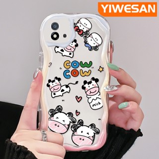 เคสโทรศัพท์มือถือ ซิลิกาเจล ใส กันกระแทก ลายการ์ตูนวัวนม สําหรับ Realme C20 C20A C11 2021 C11 2020 Narzo 50i