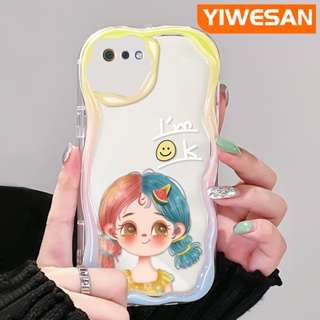 เคสโทรศัพท์มือถือใส แบบนิ่ม ลายการ์ตูนผู้หญิง กันกระแทก สําหรับ Realme C2 C2S OPPO A1K