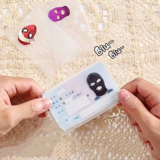 Sq2 เคสใส ลายสไปเดอร์แมน แบทแมน กันแม่เหล็ก สําหรับใส่บัตรประชาชน