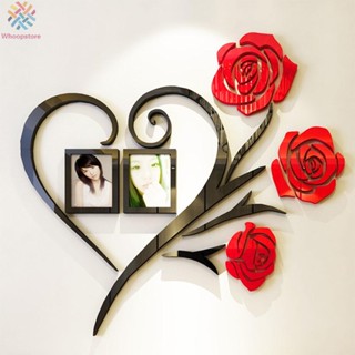 สติกเกอร์ติดผนัง 3 มิติ ลาย Family Love Rose Frame คุณภาพสูง สําหรับตกแต่งบ้าน