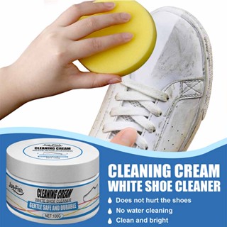 100g White Shoes Cleaning Stain Whitening Cleaner Dirt Cream For Shoe Brush Reusable Shoes Cleaning With Wipe Sponge