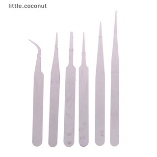 [little.coconut] แหนบสเตนเลส ป้องกันไฟฟ้าสถิตย์ สําหรับซ่อมแซม บํารุงรักษา 6 ชิ้น ต่อชุด