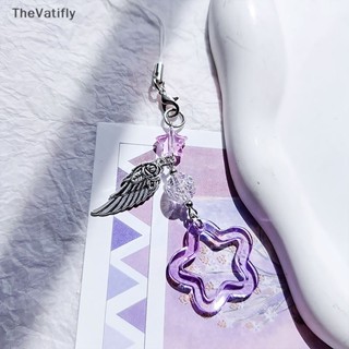 [TheVatifly] พวงกุญแจ จี้รูปดาวห้าแฉก สีม่วง ขนาดเล็ก เครื่องประดับแฟชั่น สําหรับห้อยโทรศัพท์มือถือ [Preferred]