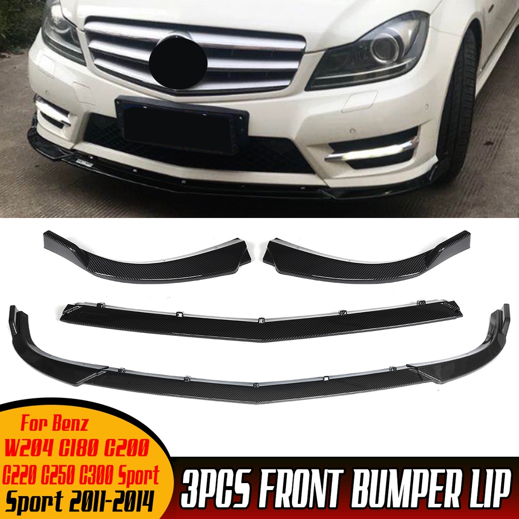 ชุดสปอยเลอร์กันชนหน้ารถยนต์ สําหรับ Mercedes Benz W204 C180 C200 C220 C250 C300 Sport 2011-2014
