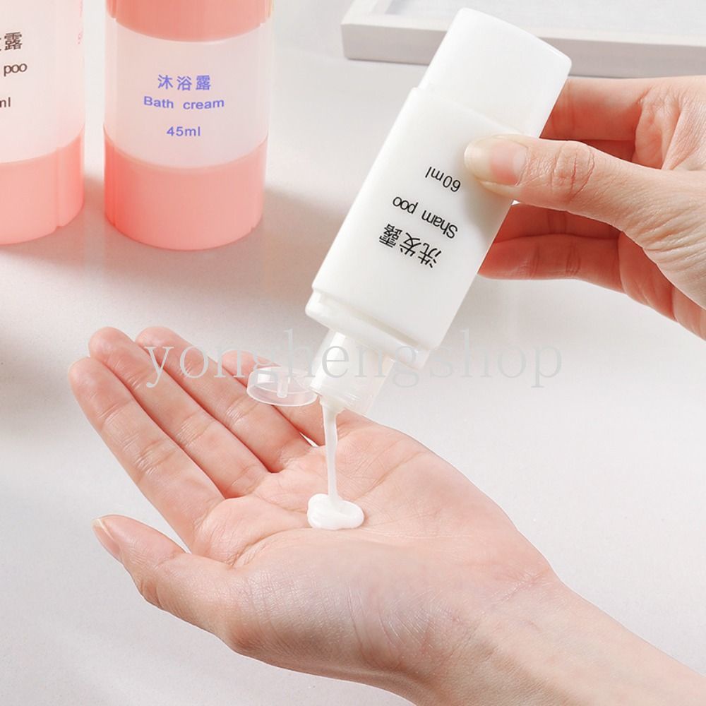 ชุดขวดรีฟิล 3 In 1 แบบพกพา สําหรับใส่แชมพู โลชั่น ครีม เครื่องสําอาง 60 มล. 45 มล. ราคา ถูกที่สุด ดีลบีเคเค แกลเลอรีภาพที่ 6
