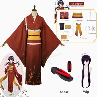 ชุดคอสเพลย์ อนิเมะ Bungo Stray Dogs lzumi Kyouka Yaksha Shirayuki Yukata Kimono Geta เหมาะกับปาร์ตี้ฮาโลวีน สําหรับผู้ใหญ่