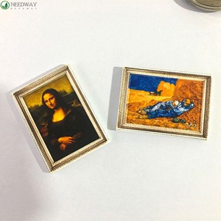 Needway สติกเกอร์แม่เหล็กติดตู้เย็น ลาย Mona Lisa Traceless Van Gogh สําหรับครัวเรือน