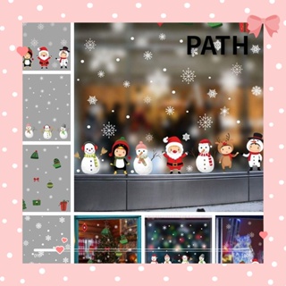 Path สติกเกอร์ ลายเกล็ดหิมะ คริสต์มาส สําหรับตกแต่งบ้าน หน้าต่าง ร้านค้า ของขวัญ