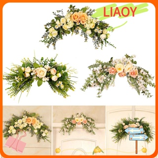 Liaoy พวงหรีดดอกกุหลาบประดิษฐ์ DIY สําหรับตกแต่งผนัง