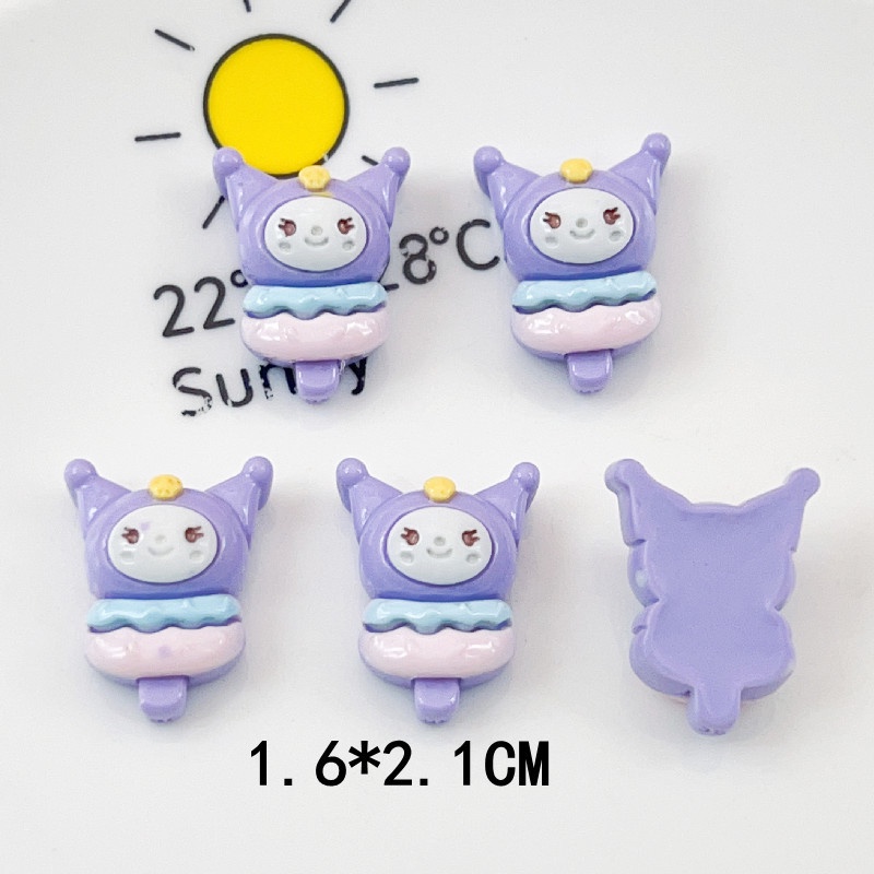 [2 #] Jibbitz Crocs สติกเกอร์เรซิ่น ลายการ์ตูนสุนัขเมโลดี้ พุดดิ้ง เค้ก ซานริโอ้ คูโรมิ แวววาว diy อุปกรณ์เสริม สําหรับทําเครื่องประดับ รองเท้า QP