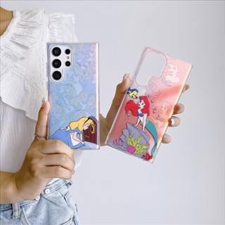 เคสโทรศัพท์มือถือ กันกระแทก ลายการ์ตูนเจ้าหญิง พร้อมจี้เลเซอร์ สําหรับ Samsung S23 Ultra S22 Plus S23 Plus