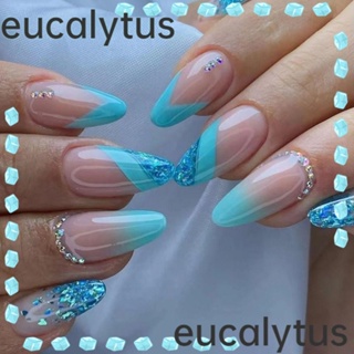 Eucalytus1 เล็บปลอม ถอดออกได้ DIY สไตล์ฝรั่งเศส