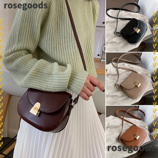 Rosegoods1 กระเป๋าสะพายข้าง หนัง PU สีพื้น แฟชั่น สําหรับผู้หญิง