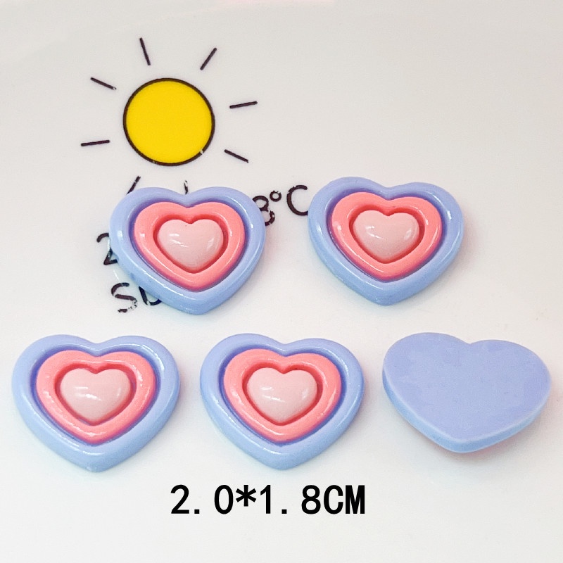 [2 #] Jibbitz Crocs แซนวิชสามชั้น แวววาว หัวใจ สีมาการอง กิ๊บติดผม คลิป เชือกรัดผม ครีม ยาง เคสโทรศัพท์ อุปกรณ์เรซิน รองเท้า หัวเข็มขัด อุปกรณ์เสริม QP - รูปที่ 4