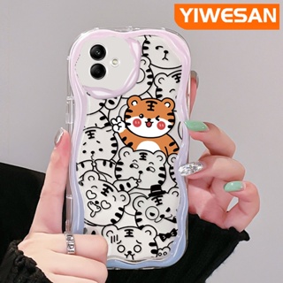 เคสโทรศัพท์มือถือแบบนิ่ม ใส กันกระแทก ลาย Good Luck Tiger Mascot สีครีม สําหรับ Samsung A04 A04E M04 F04