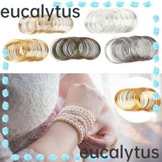 Eucalytus1 สร้อยข้อมือลวดเหล็ก 100 ห่วง แฮนด์เมด สําหรับทําเครื่องประดับ DIY