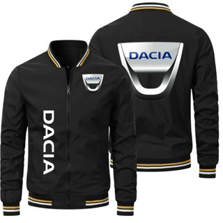 เสื้อแจ็กเก็ตเบสบอล แต่งซิป แบบบาง กันลม ลายโลโก้ Dacia เหมาะกับใส่ขับขี่กลางแจ้ง