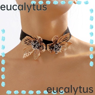 Eucalytus1 สร้อยคอโชคเกอร์ ผ้ากํามะหยี่ สไตล์โกธิค เครื่องประดับ สําหรับผู้หญิง