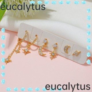 Eucalytus1 ต่างหูห่วงโซ่ จี้เจาะกระดูกอ่อน สําหรับผู้หญิง