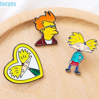 Lacyes Hey Arnold เข็มกลัด น้ํามันหยด สไตล์เกาหลี บุคลิกภาพ เคลือบเดนิม ปกเสื้อ การ์ตูนอนิเมะ เด็กผู้หญิง