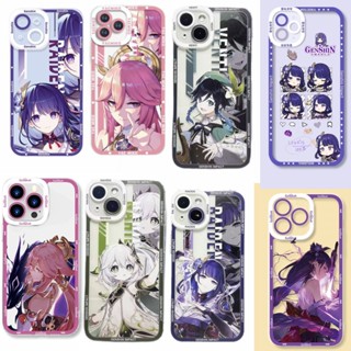 เคสโทรศัพท์มือถือ TPU นิ่ม แบบใส ป้องกันเลนส์ ลาย Angel Eyes Genshin Impact Yae Miko Beelzebul Nilou Kamisato Ayaka สําหรับ Xiaomi Redmi Note 12 4G Redmi A1 12C 10C 9T 8