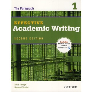 Bundanjai (หนังสือเรียนภาษาอังกฤษ Oxford) Effective Academic Writing 2nd ED 1 : Students Book +Online Practice (P)