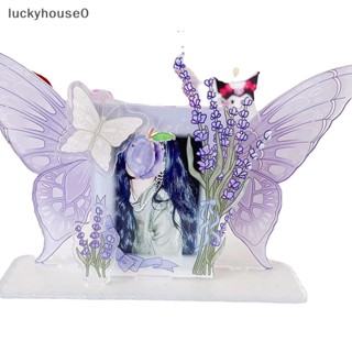 Luckyhouse0^^ ใหม่ ขาตั้งการ์ด รูปผีเสื้อน่ารัก หมุนได้ 3 นิ้ว สําหรับตกแต่งโต๊ะ