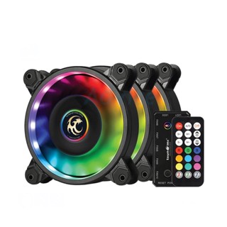 FAN CASE 12CM TSUNAMI 1263 ARGB (BLACK) + REMOTE (PACK3)