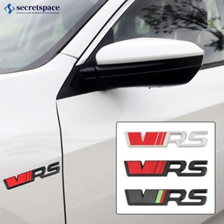 Secretspace สติกเกอร์โลโก้สัญลักษณ์ VRS ติดกระจังหน้า หลังรถยนต์ สําหรับ Skoda VRS Octavia 1 2 3 Rapid Kodiaq Karoq Fabia Kamiq Superb E1P5