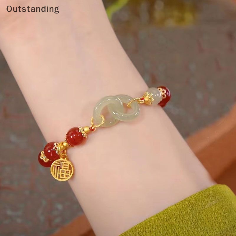 Outstanding Ins สไตล์แฟชั่น สร้างสรรค์ โชคดี ลูกปัด สร้อยข้อมือ วินเทจ เบา แฮนด์เมด กําไลข้อมือ สําหรับผู้หญิง เด็กผู้หญิง เครื่องประดับ ของขวัญใหม่