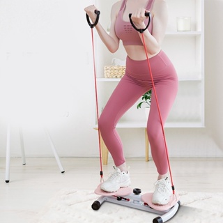 Sporting Fitness Waist Twisting Tool Standing Abdomen Exercise Board for Foot Massage Weight Loss สีชมพู