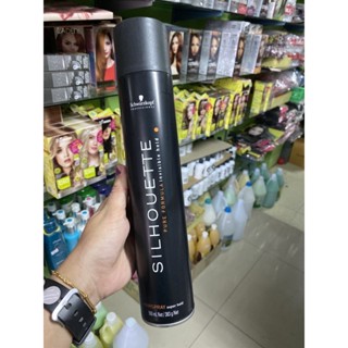 Schwarzkopf Silhouette Hairspray 500 ml สเปรย์ฝุ่น ชวาร์สคอฟ ซีลูเอทท์ สเปรย์จัดแต่งทรงผม อยู่ทรงพิเศษ กระป๋องดำ