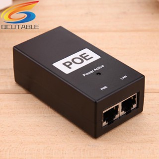 [Qcutable.th] อะแดปเตอร์อีเธอร์เน็ต POE 48V 0.5A 24W สําหรับกล้องวงจรปิด