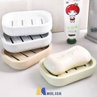 กล่องใส่สบู่สองชั้นพร้อมฝาปิดกล่องสบู่ห้องน้ำ Creative Travel แบบพกพาถาดสบู่สบู่ MOLISA