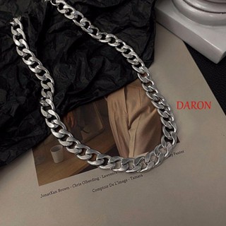 Daron สร้อยคอโซ่เหล็กไทเทเนียม ของขวัญเพื่อน สไตล์เกาหลี เครื่องประดับแฟชั่น สําหรับผู้ชาย และผู้หญิง