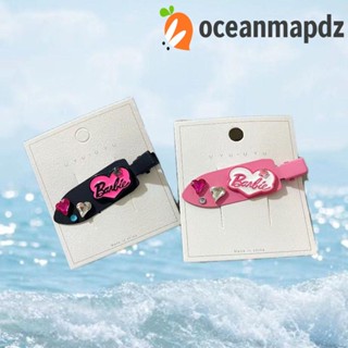 Oceanmapdz กิ๊บติดผมอะคริลิค รูปดาว ประดับโบว์ พลอยเทียม สําหรับตุ๊กตาบาร์บี้