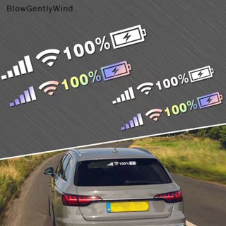 Blowgentlywind สติกเกอร์ไวนิล Wifi สําหรับติดตกแต่งกระจกหลังรถยนต์ BGW