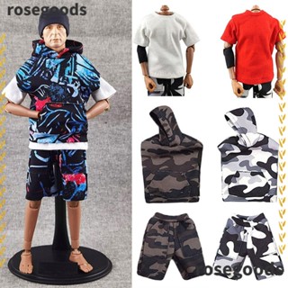 Rosegoods1 เสื้อฮู้ด กางเกงขาสั้น 1/6 สําหรับตุ๊กตา 1/6