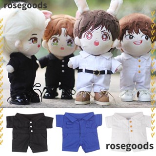 Rosegoods1 ชุดเสื้อผ้าลําลอง ทรงหลวม 7 แบบ 20 ซม. สําหรับตุ๊กตา 1/12 1 ชุด