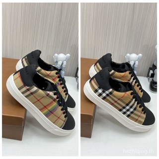 Burberry ใหม่ รองเท้าลําลอง แฟชั่นสําหรับผู้ชาย สองสี SWUJ