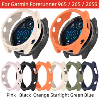 เคสซิลิโคนเหลว สําหรับ Garmin Forerunner 965 265 265S กลวงออก ซิลิโคน เปลือก นาฬิกา ป้องกันการตก เกราะป้องกัน