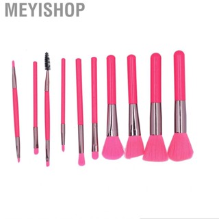 Meyishop 10pcs Rose Red Cosmetic Brush Set Makeup Brushes Tools Soft Hair Loose