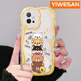 เคสโทรศัพท์มือถือใส แบบนิ่ม ลายการ์ตูนสัตว์ กันกระแทก สําหรับ vivo y55 y75 5G y55s 2023 y33s 2023 y33e y52t y30 t1 5G iqoo z6