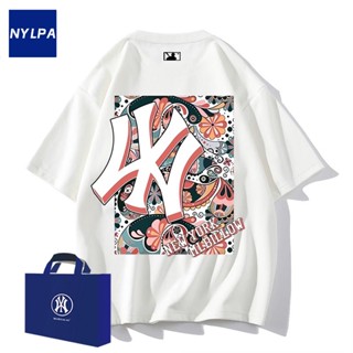 【พร้อมส่ง】NY เสื้อยืดแขนสั้น ผ้าฝ้าย ครึ่งแขน สําหรับผู้ชาย