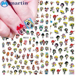 Martin สติกเกอร์ติดเล็บ ลายการ์ตูนตํารวจ หัวใจ สีแดง สําหรับเด็กผู้หญิง